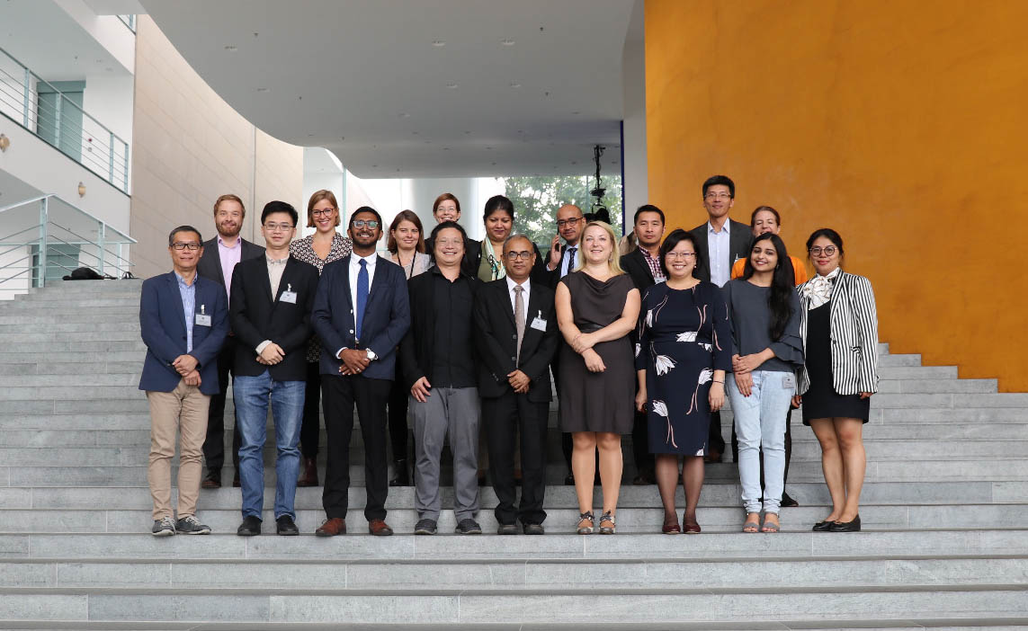 Helani Galpaya and participants of the ‘Dialog on Digital Innovation’ organised by the Konrad Adernauer Stiftung, at the German Chancellery