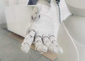 An image of a robot's outstretched hand