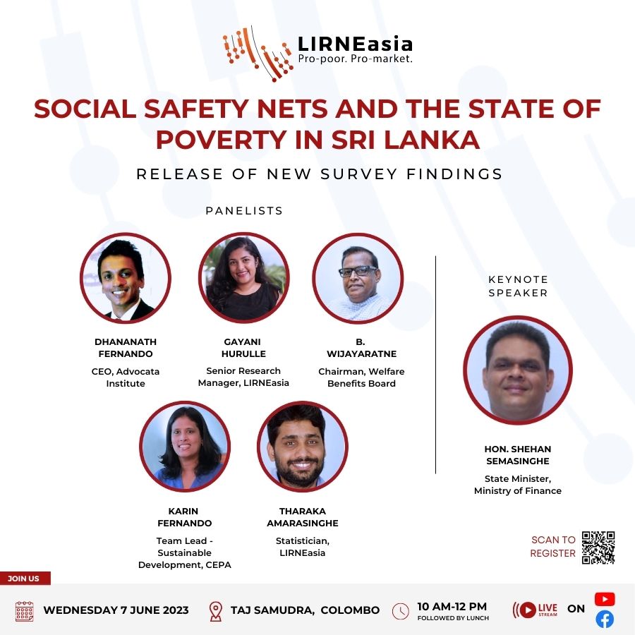 Social Safety Nets & the State of Poverty in Sri Lanka: Release of New Survey Findings